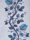 Romee Blue & Off White Floral Patterned Set of 2 Long Door Curtains