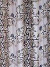 Romee Off White & Green Floral Patterned Set of 2 Long Door Curtains