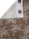 Romee Brown Floral Patterned Set of 2 Long Door Curtains