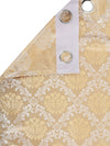 Romee Gold & Beige Ethnic Motifs Patterned Set of 2 Long Door Curtains
