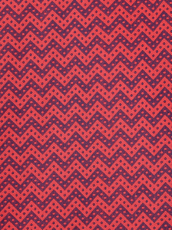 Romee Maroon Geometric Patterned Set of 1 Door Curtains