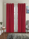 Romee Maroon Maroon Set of 1 Door Curtains