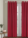 Romee Maroon Maroon Set of 1 Door Curtains