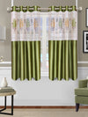 Romee Green Floral Patterned Set of 2 Window Curtains