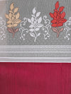 Romee Red Floral Patterned Set of 2 Long Door Curtains