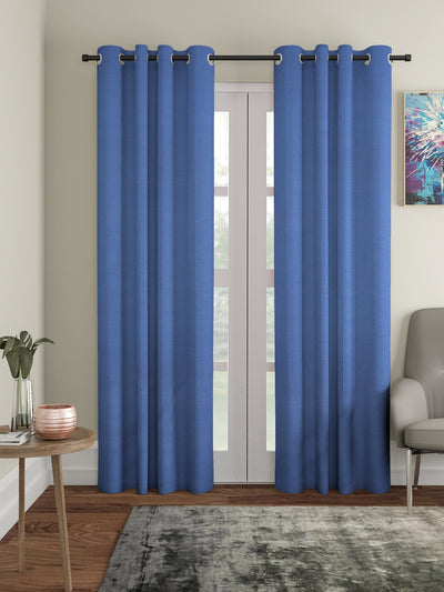 Romee Blue Blue Set of 2 Door Curtains