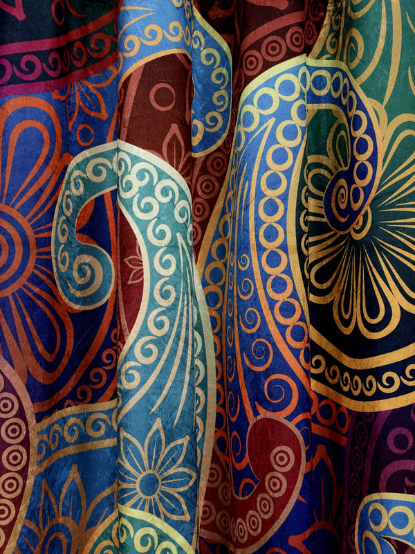 Romee Multicolor Ethnic Motifs Patterned Set of 1 Door Curtains