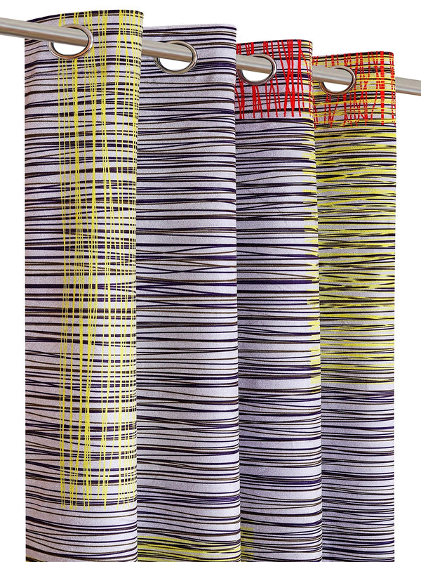 Romee Multicolor Abstract Patterned Set of 1 Door Curtains