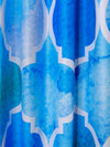 Romee Blue Ethnic Motifs Patterned Set of 1 Door Curtains