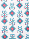Romee Off White & Teal Green Ethnic Motifs Patterned Set of 1 Door Curtains