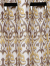 Romee Yellow & Off White Ethnic Motifs Patterned Set of 1 Door Curtains