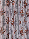 Romee Brown & Grey Floral Patterned Set of 2 Window Curtains