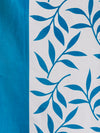 Romee Blue & White Leafy Patterned Set of 2 Door Curtains