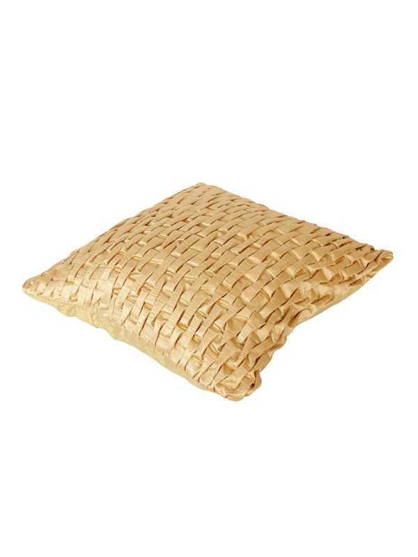 Soft Polyester Chenille Designer Plain Cushion Covers 16 inch x 16 inch Set of 2 - Beige