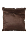 Soft Polyester Chenille Designer Plain Cushion Covers 16 inch x 16 inch Set of 2 - Brown