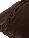 Soft Polyester Chenille Designer Plain Cushion Covers 16 inch x 16 inch Set of 2 - Brown