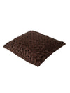 Soft Polyester Chenille Designer Plain Cushion Covers 16 inch x 16 inch Set of 2 - Brown