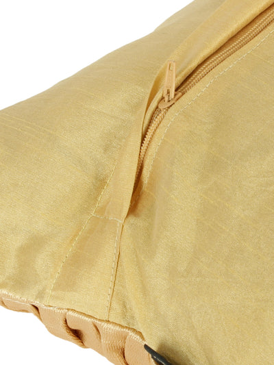Soft Polyester Chenille Designer Plain Cushion Covers 16 inch x 16 inch Set of 3 - Beige
