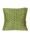 Soft Polyester Chenille Designer Plain Cushion Covers 16 inch x 16 inch Set of 3 - Green