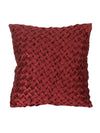 Soft Polyester Chenille Designer Plain Cushion Covers 16 inch x 16 inch Set of 3 - Maroon