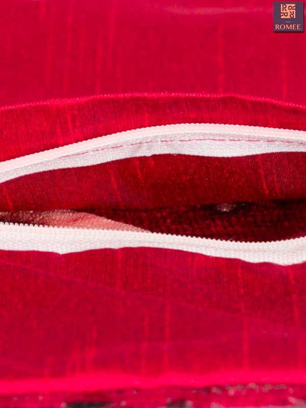 Soft Chenille Floral Throw Pillow/Cushion Cover 16 inch x 16 inch, Set of 5 - Red