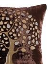 Coffee Brown Set of 5 Velvet 16 Inch x 16 Inch Cushion Covers