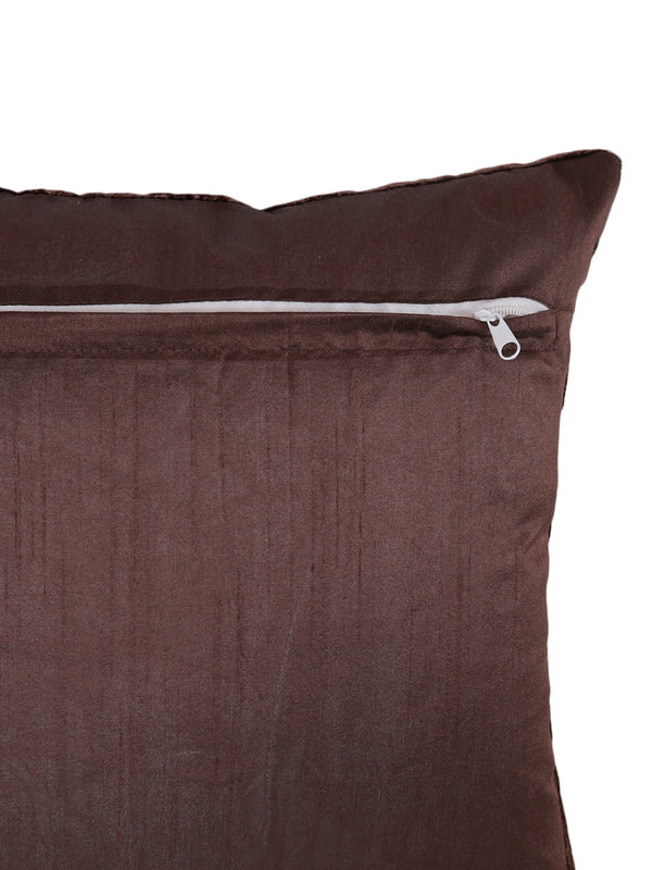 Coffee Brown Set of 5 Velvet 16 Inch x 16 Inch Cushion Covers