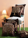 Coffee Brown Set of 5 Velvet 16 Inch x 16 Inch Cushion Covers