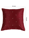 Maroon Set of 5 Polyester 16 Inch x 16 Inch Cushion Covers
