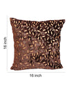 Brown Set of 5 Velvet 16 Inch x 16 Inch Cushion Covers