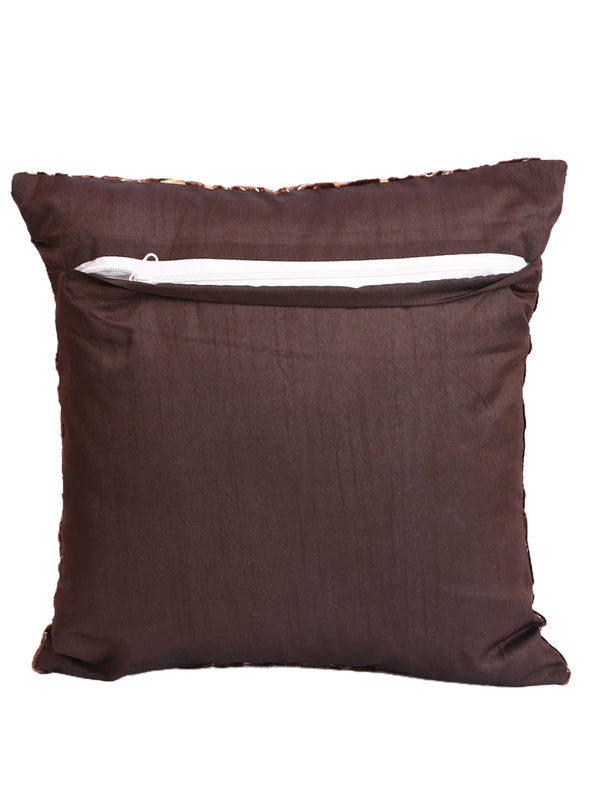 Brown Set of 5 Velvet 16 Inch x 16 Inch Cushion Covers