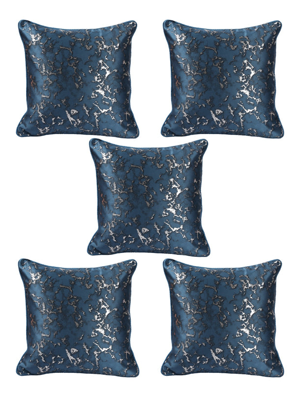 Blue Set of 5 Cushion Covers