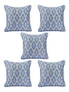 Blue & White Set of 5 Cushion Covers