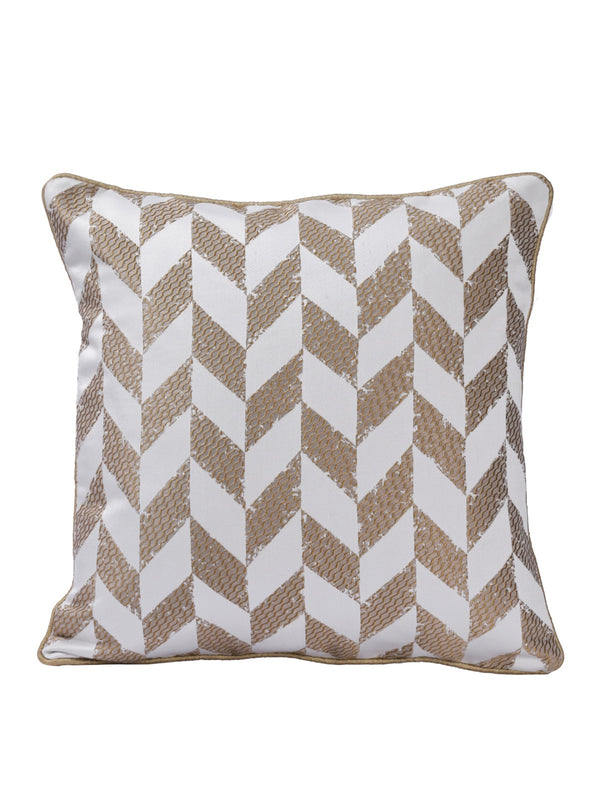 Beige & White Set of 5 Cushion Covers
