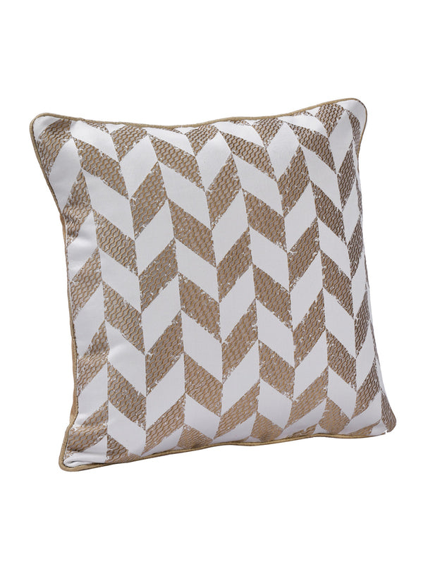 Beige & White Set of 5 Cushion Covers