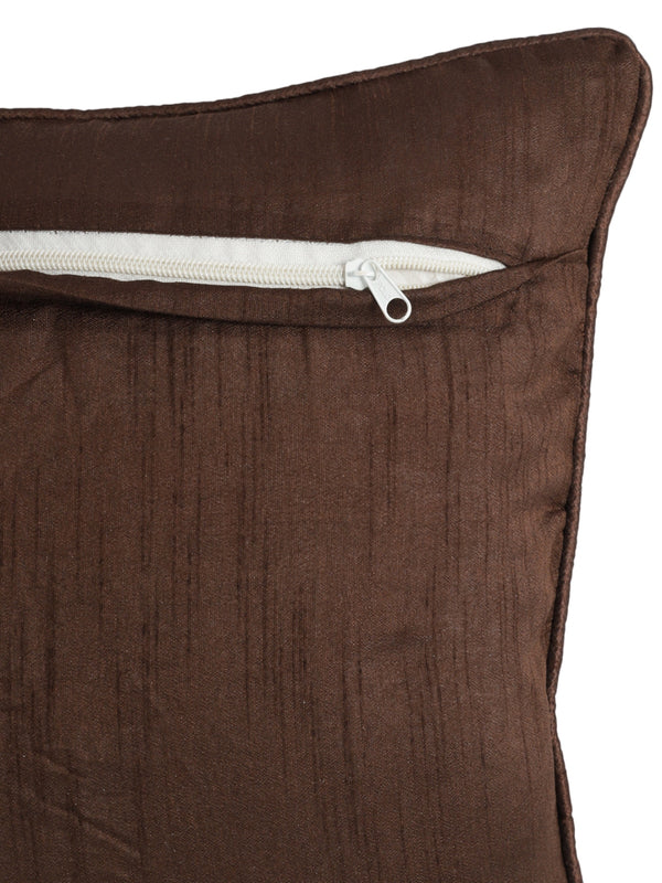 ROMEE Coffee Brown Texture Printed Cushion Covers Set of 5