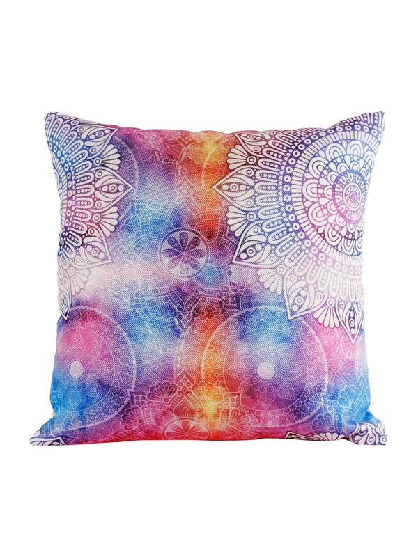 Mandala Jute Cushion Cover 16x16 Inch, Set of 5 - Multicolor