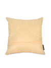 Yellow & Maroon Set of 3 Floral Printed Jute Polyester Square Cushion Covers