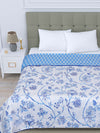 Blue Floral Patterned 300 GSM Double Bed Dohar
