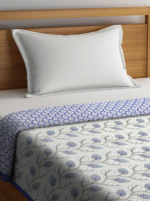 Blue & Grey AC Room 300 GSM Single Bed Dohar