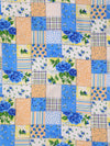 Blue & White Floral Patterned 300 GSM Single Bed Dohar