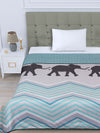 Bllue Animal Patterned 300 GSM Single Bed Dohar