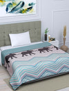 Bllue Animal Patterned 300 GSM Single Bed Dohar