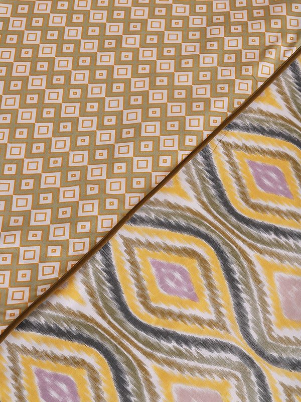 Yellow Ethnic Motifs Patterned 300 GSM Single Bed Dohar