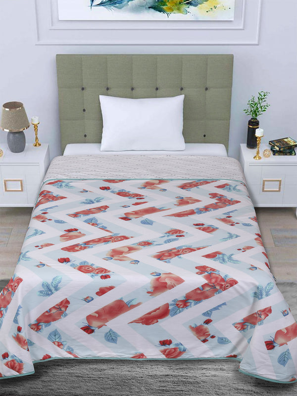 Beige Mandala Patterned 300 GSM Single Bed Dohar