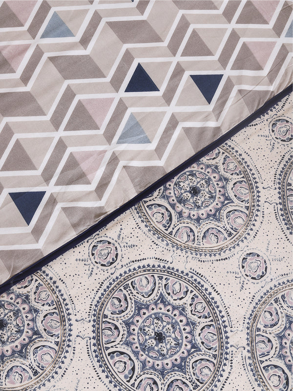 Blue & White Floral Patterned 300 GSM Single Bed Dohar