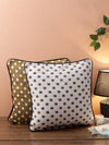 Brown & White Set of 2 Cushion Covers