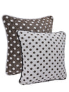 White & Grey Set of 2 Cushion Covers
