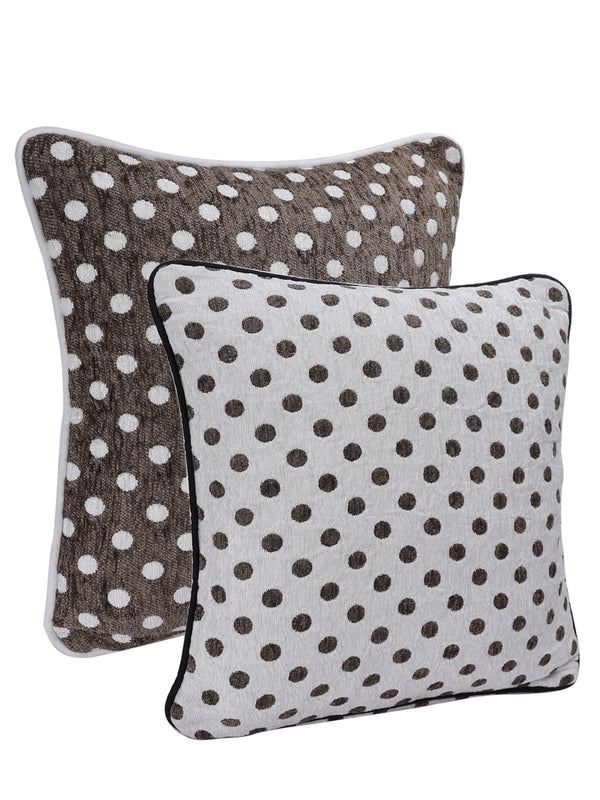 White & Grey Set of 2 Cushion Covers