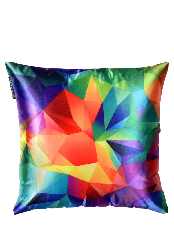 3D Printed Abstract 5 Piece Polyester Cushion Cover Set - 16" x 16", Multicolour